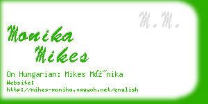 monika mikes business card